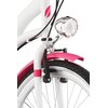 Rower młodzieżowy INDIANA Moena 24 cale dla dziewczynki Biało-różowy Wiek 7 lat