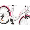 Rower młodzieżowy INDIANA Moena 24 cale dla dziewczynki Biało-różowy Przerzutka przednia marka Brak