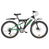 Rower młodzieżowy INDIANA X-Rock 1.6 26 cali dla chłopca 2021 Czarno-zielony Rama Stalowa, 17"