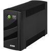 Czarny zasilacz UPS z widocznym logo "EVER" na dole oraz napisem "DUO 550 AVR USB" obok zielonego przycisku. Obudowa ma pionowe żłobienia na górze i po bokach.