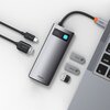 Hub BASEUS Metal Gleam 5w1 USB Typu C, Pasywny Szary Interfejs USB Typu C