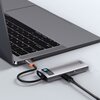 Hub BASEUS Metal Gleam 5w1 Szary Obsługiwane standardy USB USB 3.2 Gen. 1 (USB 3.0/3.1 Gen. 1) - 5 Gb/s