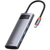 Hub BASEUS Metal Gleam 5w1 USB Typu C, Pasywny Szary Dodatkowe informacje Aluminiowa konstrukcja