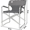 Krzesło ogrodowe COLEMAN Deck Chair Szary Materiał Poliester