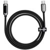 Kabel USB-C - USB-C BASEUS CATSK-C01 z wyświetlaczem LCD 100W 2 m Czarny Rodzaj Kabel