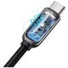 Kabel USB-C - USB-C BASEUS CATSK-C01 z wyświetlaczem LCD 100W 2 m Czarny Wyświetlacz LCD Tak