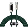 Kabel USB-C - USB-C BASEUS CATSK-C06 z wyświetlaczem LCD 100W 2 m Zielony Długość [m] 2