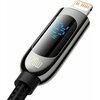 Kabel USB-C - Lightning BASEUS CATLSK-01 z wyświetlaczem LCD 20W 1 m Czarny Wyświetlacz LCD Tak