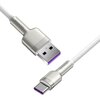 Kabel USB - USB-C BASEUS Cafule Metal 1 m 66W Biały Typ USB - USB-C