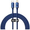 Kabel USB-C - Lightning BASEUS Crystal 2 m Niebieski