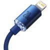 Kabel USB-C - Lightning BASEUS Crystal 2 m Niebieski Typ USB-C - Lightning