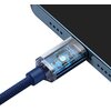 Kabel USB-C - Lightning BASEUS Crystal 2 m Niebieski Gwarancja 24 miesiące