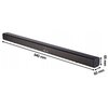 Czarny soundbar o prostokątnym kształcie z widocznym logo "AKAI" na przedniej części. Obok urządzenia znajdują się wymiary: długość 940 mm, wysokość 65 mm i głębokość 60 mm.