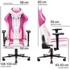 Fotel DIABLO CHAIRS X-Player Normal Size Różowo-biały Dopuszczalna waga [kg] 150
