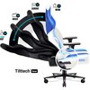 Fotel DIABLO CHAIRS X-Player 2.0 Normal Size Biało-niebieski Regulacja podłokietników Góra - dół