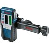 Odbiornik laserowy w kolorze czarno-niebieskim z widocznym logo "BOSCH" oraz napisem "LR 1G Professional". Urządzenie posiada wyświetlacz, kilka przycisków oraz poziomicę.