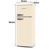 Lodówka ETA Storio 253390040E Retro 148.2cm Beżowa Kompresor inwerterowy Nie