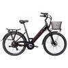 Rower elektryczny z koszykiem BOTTECCHIA E-City Lady D18 26 cali Czarno-czerwony Rama Aluminiowa, 18"