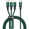 Kabel USB-C - micro USB/Lightning/USB-C BASEUS Rapid 3w1 1.5 m Zielony Rodzaj Kabel