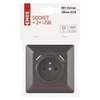 Gniazdo EMOS French z USB 2.1A max. Antracytowy Dotykowy Nie