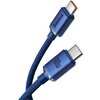 Kabel USB - USB-C BASEUS Crystal Shine 100W 2 m Niebieski