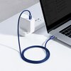 Kabel USB - USB-C BASEUS Crystal Shine 100W 2 m Niebieski Złącze 2 USB-C