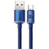 Kabel USB - USB-C BASEUS Crystal Shine 100W 1.2 m Niebieski Długość [m] 1.2