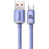 Kabel USB - USB-C BASEUS Crystal Shine 100W 1.2 m Fioletowy Długość [m] 1.2
