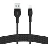 Kabel USB - Lightning BELKIN Braided Silicone 2 m Czarny Obsługiwane zasilanie [W] do 12