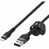 Kabel USB - Lightning BELKIN Braided Silicone 2m Czarny Gwarancja 24 miesiące