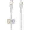 Kabel USB-C - Lightning BELKIN Braided Silicone 1m Biały