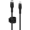 Kabel USB-C - Lightning BELKIN Braided Silicone 2m Czarny Obsługiwane zasilanie [W] do 20