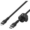 Kabel USB-C - Lightning BELKIN Braided Silicone 2m Czarny Gwarancja 24 miesiące
