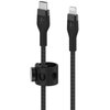 Kabel USB-C - Lightning BELKIN Braided Silicone 1m Czarny Gwarancja 24 miesiące
