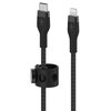 Kabel USB-C - Lightning BELKIN Braided Silicone 3m Czarny Gwarancja 24 miesiące