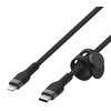 Kabel USB-C - Lightning BELKIN Braided Silicone 3m Czarny Długość [m] 3