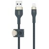 Kabel USB - Lightning BELKIN Braided Silicone 1 m Niebieski