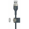 Kabel USB - Lightning BELKIN Braided Silicone 1 m Niebieski Typ USB-A - Lightning