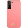 Etui GUESS Silicone Script Metal Logo do Samsung Galaxy S22+ Fuksja Marka telefonu Samsung