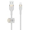 Kabel USB - Lightning BELKIN Braided Silicone 1 m Biały