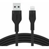 Kabel USB - Lightning BELKIN Silicone 1 m Czarny Dedykowany model Urządzenia z wejściem Lightning