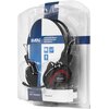 Opakowanie zawiera słuchawki nauszne z mikrofonem, oznaczone jako "SVEN AP-545MV". Na opakowaniu widnieje napis "Multimedia Stereo Headphones with Microphone" oraz adres strony internetowej "www.sven.fi".