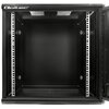 Szafa RACK QOLTEC 19" 12U 54488 600 x 450 mm, Wisząca Czarny Szerokość [mm] 600