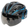 Kask rowerowy URBAN PRIME UP-HLM-EBK-BB Czarno-niebieski MTB (rozmiar L) + Magnetyczne okulary przeciwsłoneczne