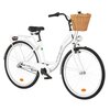 Rower miejski DAWSTAR Citybike S3B 28 cali damski Biały + Koszyk wiklinowy na rower VÖGEL VKS-502 Stylowy