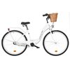 Rower miejski DAWSTAR Citybike S3B 28 cali damski Biały + Koszyk wiklinowy na rower VÖGEL VKS-502 Stylowy Liczba biegów 3