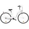 Rower miejski DAWSTAR Citybike S3B 28 cali damski Biały + Koszyk wiklinowy na rower VÖGEL VKS-502 Stylowy Przerzutka przednia marka Brak