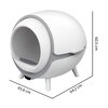 Inteligentna kuweta dla kota PETWANT IP-C101WIFI Szaro-biały System dezodoryzacji Nie