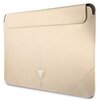 Etui na laptopa GUESS Saffiano Triangle Logo Sleeve 16 cali Beżowy Rączka Nie