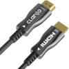 Na zdjęciu widoczny jest kabel HDMI z dwoma złączami, z których jedno ma napis "CLAROC Display", a drugie "HDMI 4K". Oba złącza są koloru czarnego z metalicznymi końcówkami.